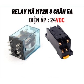 Relay my2n 24v 8 chân 5a, rơ le trung gian