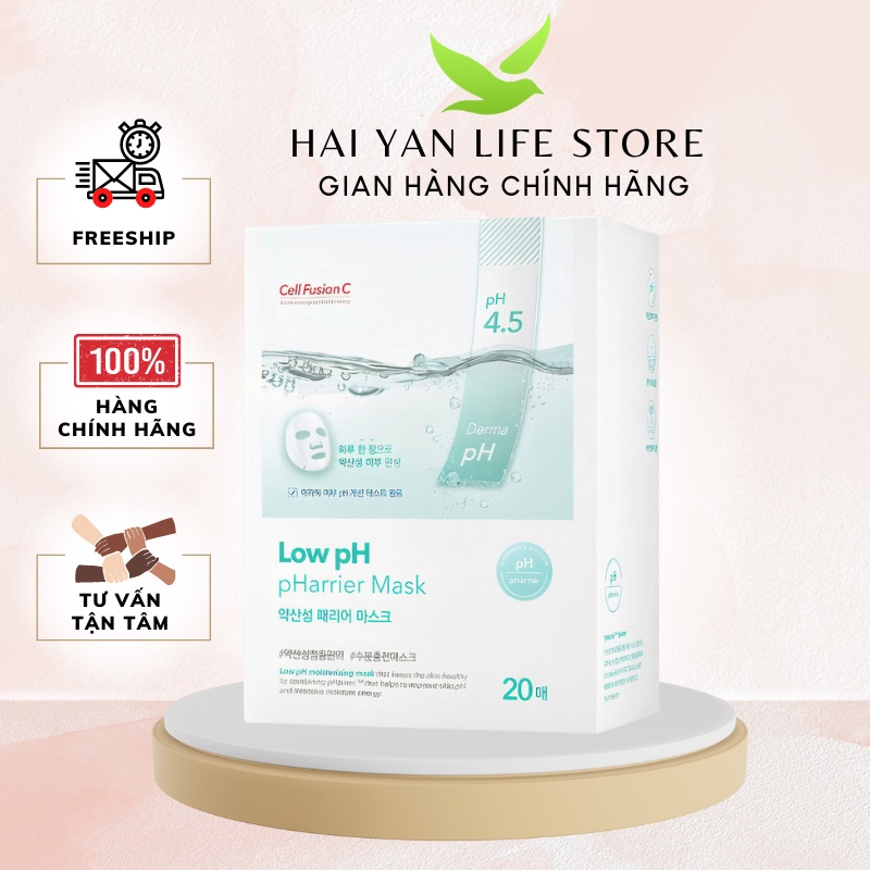 Mặt nạ cấp ẩm và cân bằng độ pH - Cell Fusion C Expert Hàn Quốc low pH pHarrier mask - hộp 10 miếng