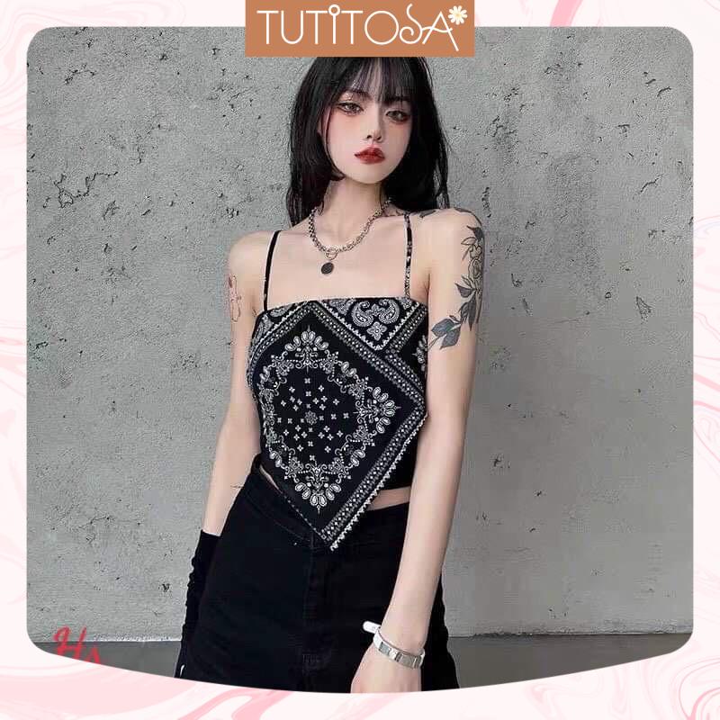 Áo yếm họa tiết hai dây nhỏ - TUTITOSA