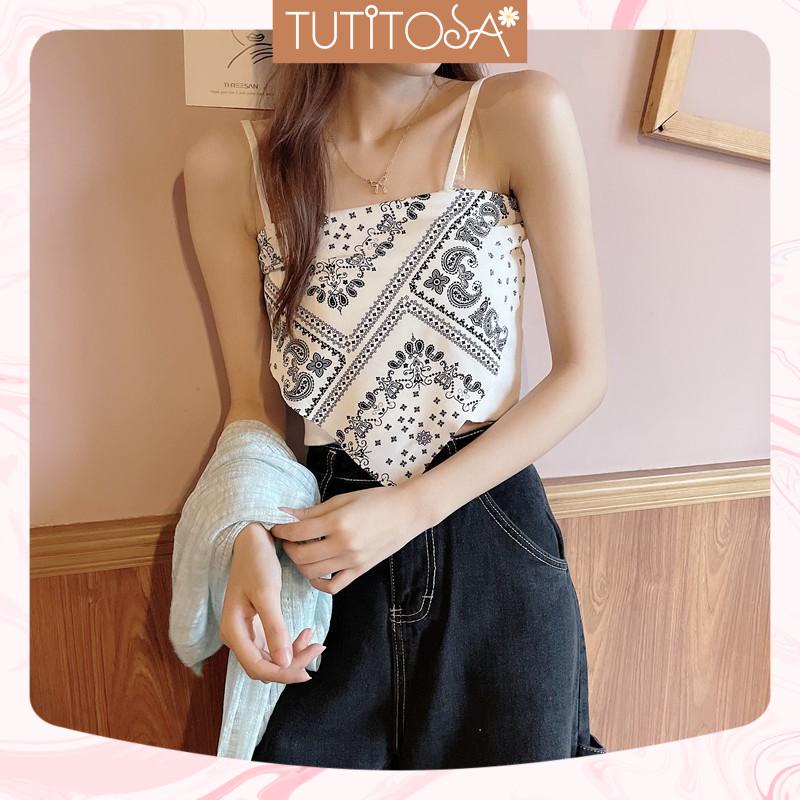 Áo yếm họa tiết hai dây nhỏ - TUTITOSA