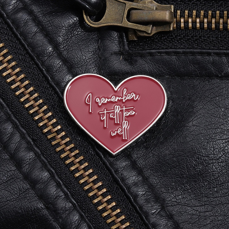 Ghim Cài Áo Kim Loại Tráng Men Hình Trái Tim Đỏ Cho Nam Nữ