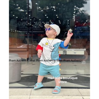 Sale bộ cotton khủng long bé trai