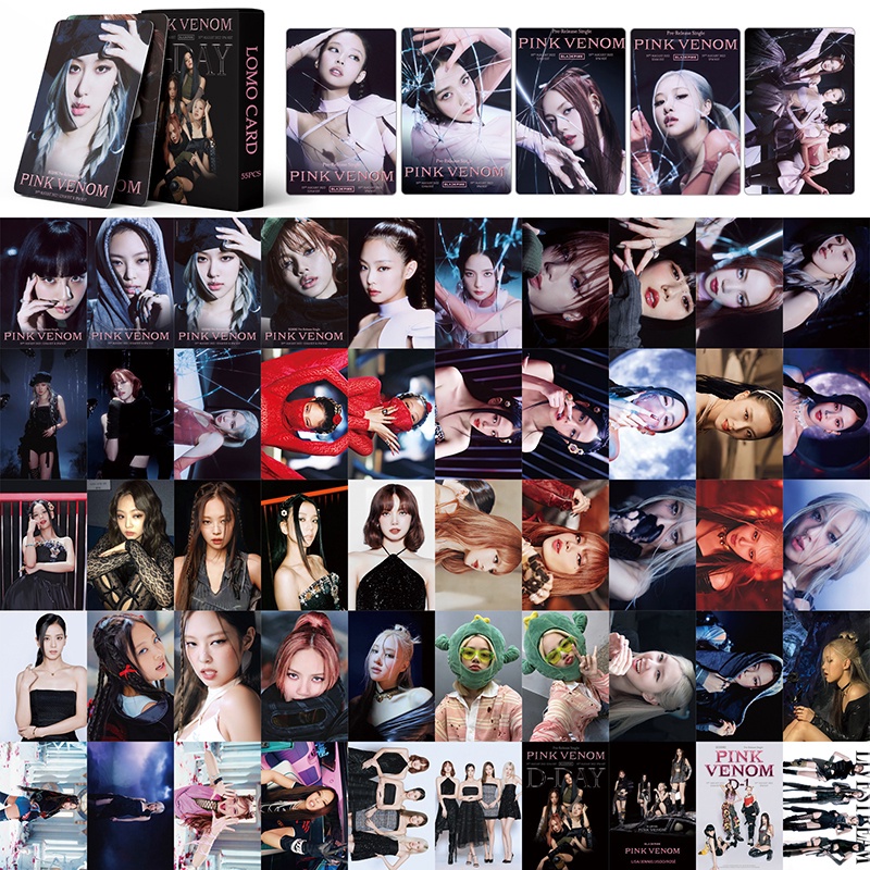 55pcs/box BLACK-PINK photocards 2022 Pink Venom photo card lomo card photocard New Arrivals