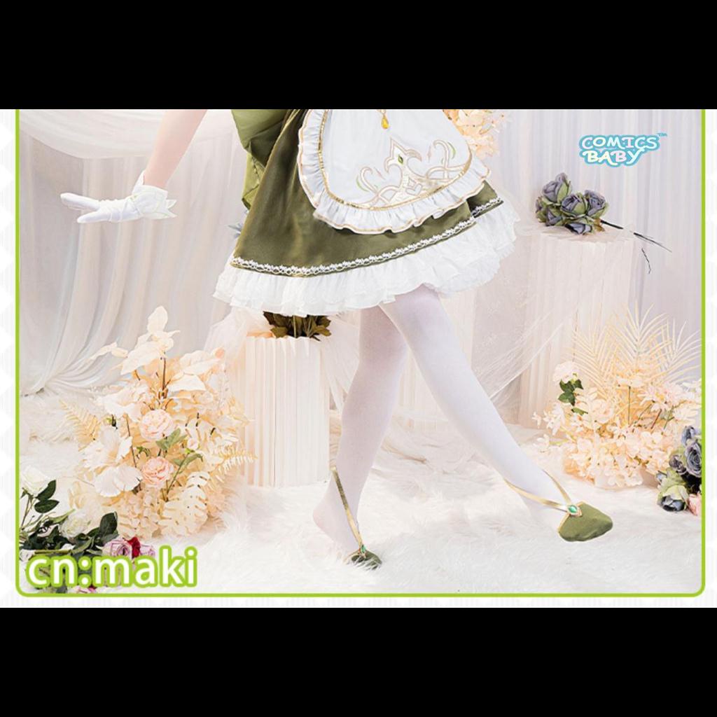 Genshin Impact Nahida Grass God Cosplay Costume Anime game Cute Maid lovely Dress