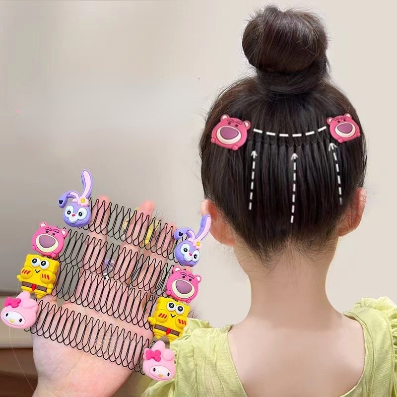 Xược tóc con xược cài tóc con xược tóc Xược tóc con gọn gàng Kẹp Tóc Sanrio Lược Kẹp Cài Tóc Hình Gấu / Dâu Tây Dễ Thương Cho Bé