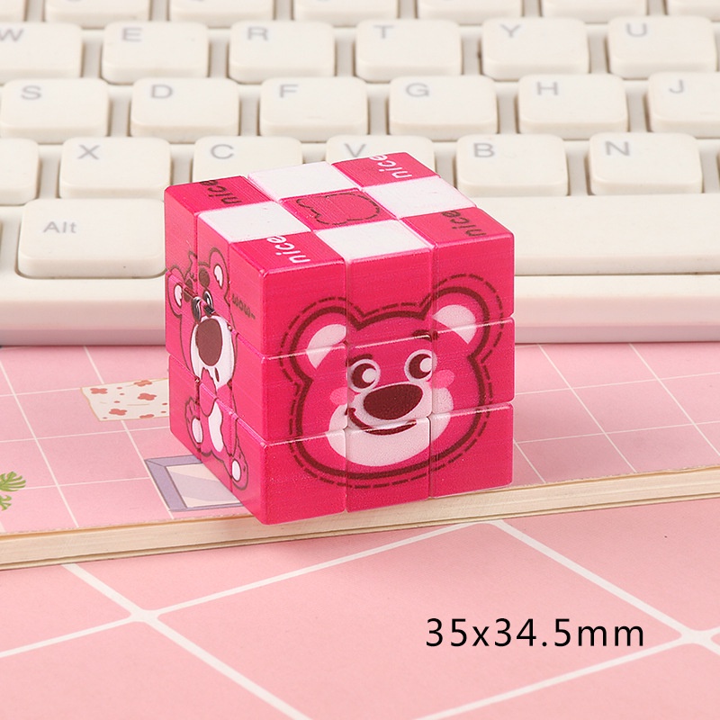 Móc Khóa Hình Khối Rubik Mini Hoạt Hình Dễ Thương
