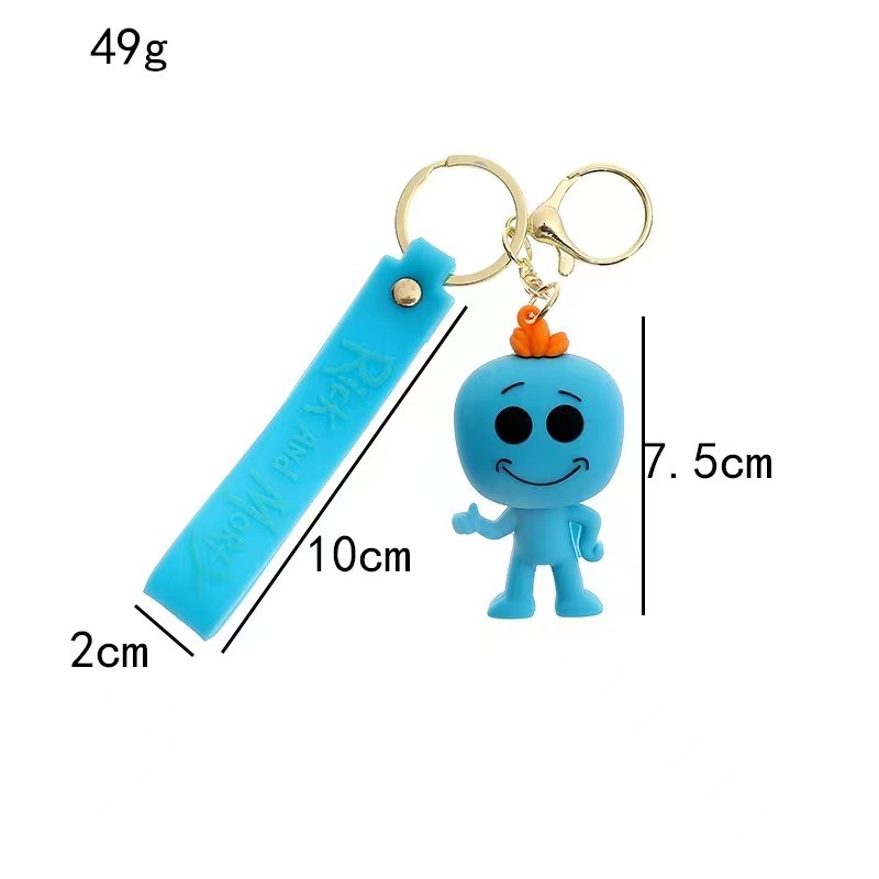 Móc Khóa Hình Búp Bê Hoạt Hình Rick and Morty Dễ Thương