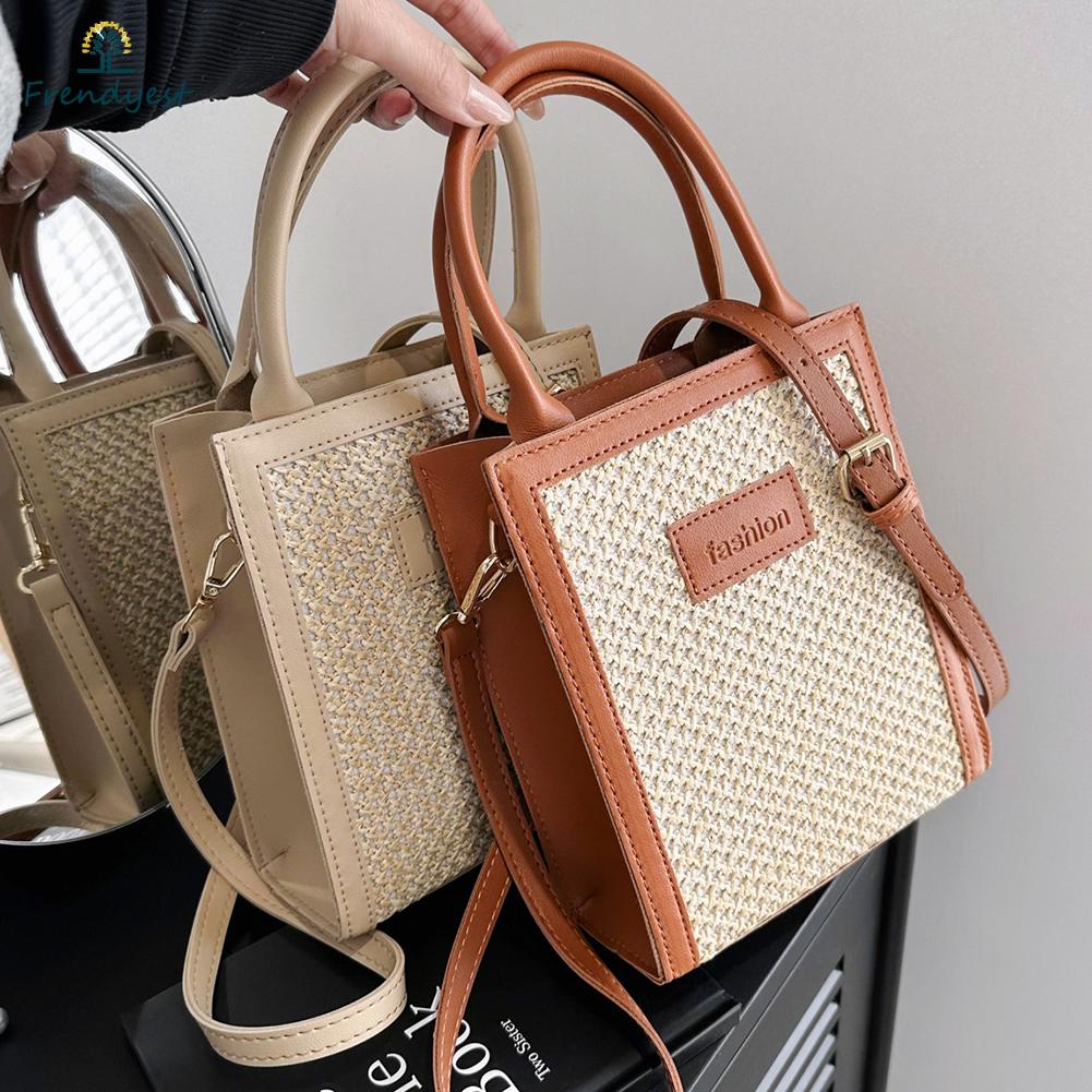 Túi cói nữ tính khí túi xách đa năng totes straw làm quà sinh nhật