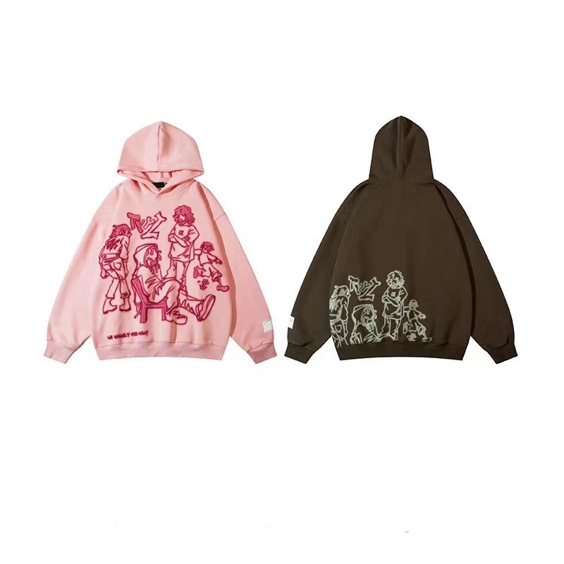Áo Hoodie In Họa Tiết Hoạt Hình Vui Nhộn Phong Cách Harajuku 2023 Cho Nam Nữ