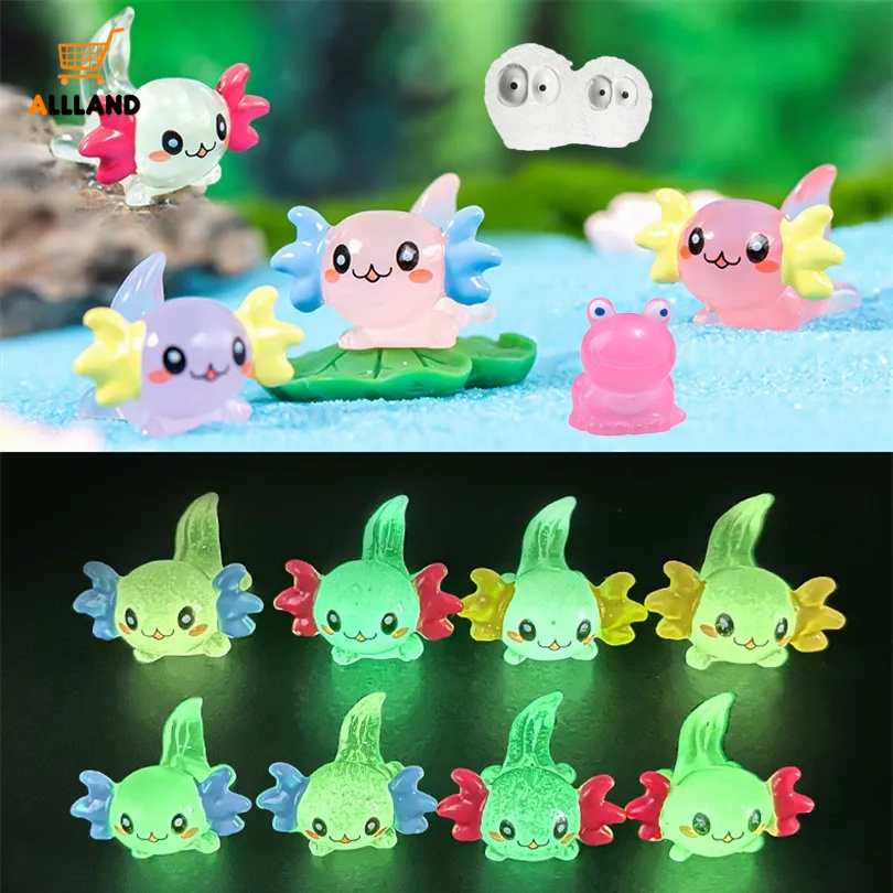 [yêu Thích] mini resin nấm thiên nga coral piggy miniature ornament / 3d luminous tiny duck figurines micro landscape garden trang trí nội thất đồ thủ công tự làm