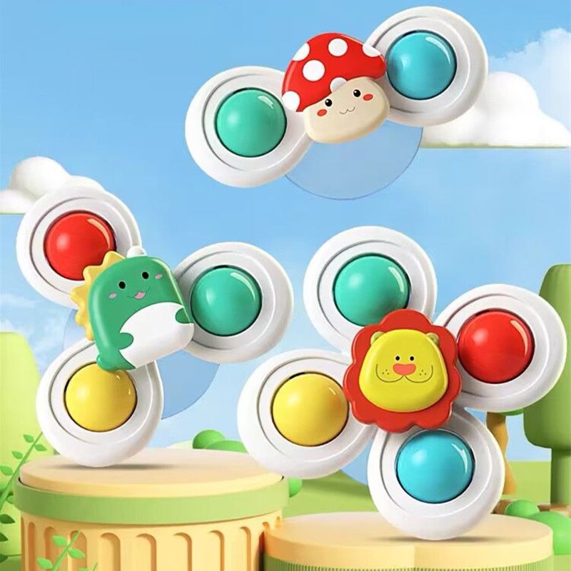 Monetossri đồ chơi giáo dục 3 cái fidget spinner đồ chơi trẻ em trò chơi hút cốc trẻ em đồ chơi giác quan chống căng thẳng 0 12 tháng đồ chơi trẻ em