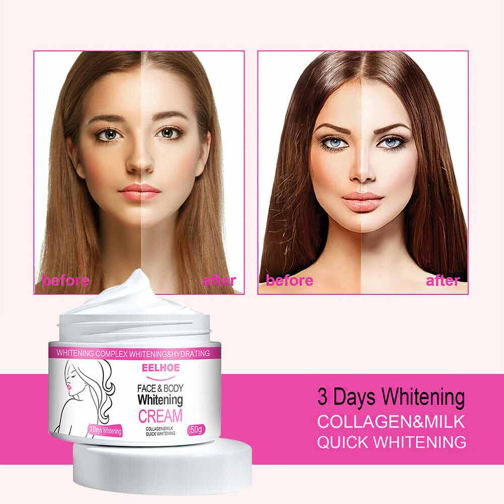 Dark Skin Permanent Whitening Cream 3 DAYS Body Bleaching Lightening Brightening