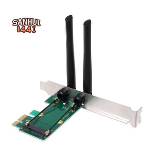 Card wifi pci-e express + 2 Ăng-Ten Mở RộNg Cho pc