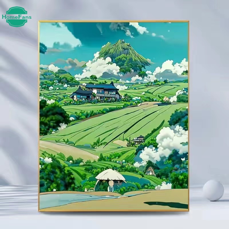 Phim hoạt hình lĩnh vực chữa bệnh phong cảnh tranh kim cương 5d tự làm phong cảnh thích hợp cho trẻ em quà tặng trang trí nội thất quà tặng máy khoan đầy đủ