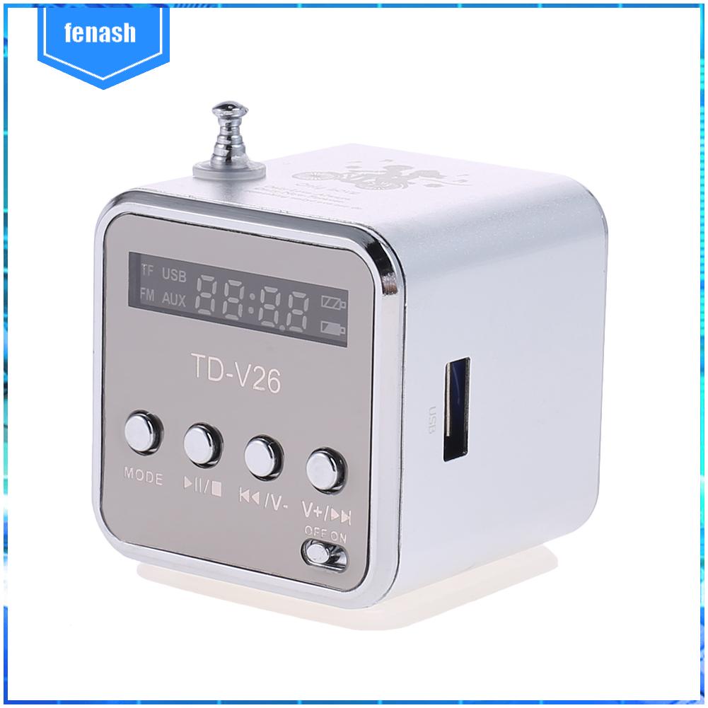 Td-v26 mini radio fm loa di động kỹ thuật số w / bộ thu hỗ trợ thẻ tf