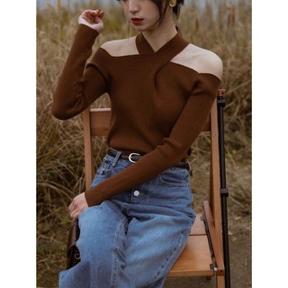 Áo sweater tay dài hở vai quyến rũ cho nữ