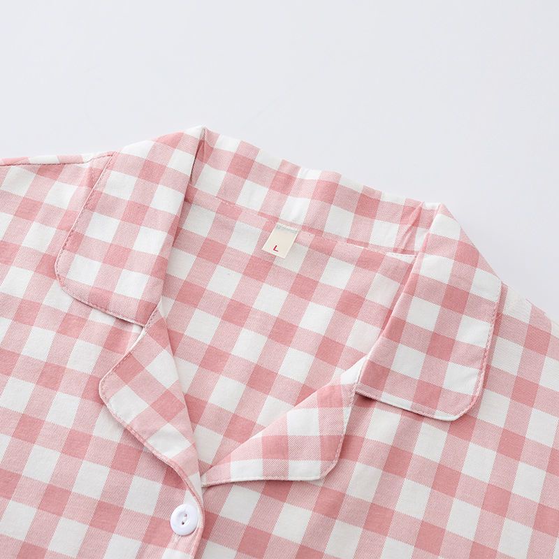Áo Sơ Mi Dài Tay Chất Liệu cotton Họa Tiết Sọc Caro Phong Cách Nhật Bản Thời Trang Xuân Thu Cho Nữ