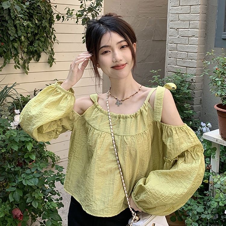 Áo Kiểu Trễ Vai Dáng Rộng Thời Trang Mùa Hè Cho Nữ