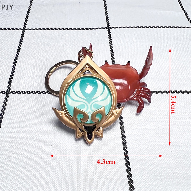 Pjy anime keychain genshin impact vision yếu tố mắt của chúa cho nam giới móc chìa khóa ô tô phụ kiện túi dễ thương mặt dây chuyền vòng chìa khóa quà tặng pj