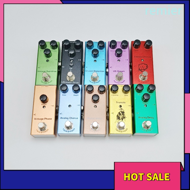Re electric guitar pedal vintage overdrive / distortion crunch / distortion / tremolo / classic chorus / digital delay