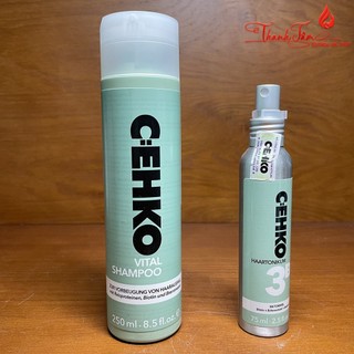 Combo dầu gội chống rụng 250ml và xịt mọc tóc Cehko 75ml - chính hãng