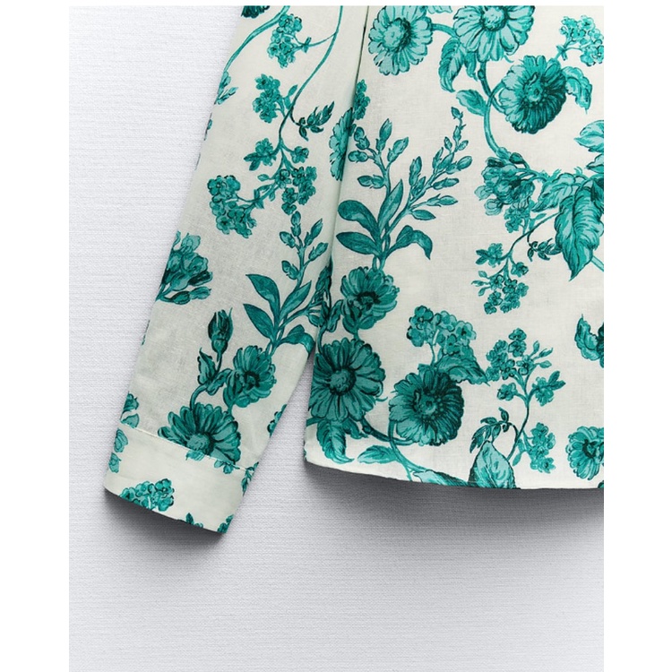 Zara Áo Sơ Mi Tay Dài Họa Tiết Hoa Thời Trang Mùa Hè 238319466
