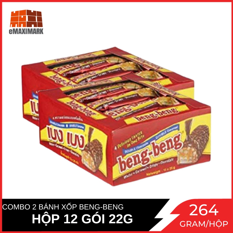 Combo 2 Hộp Bánh xốp Beng Beng Hộp 264g  X2