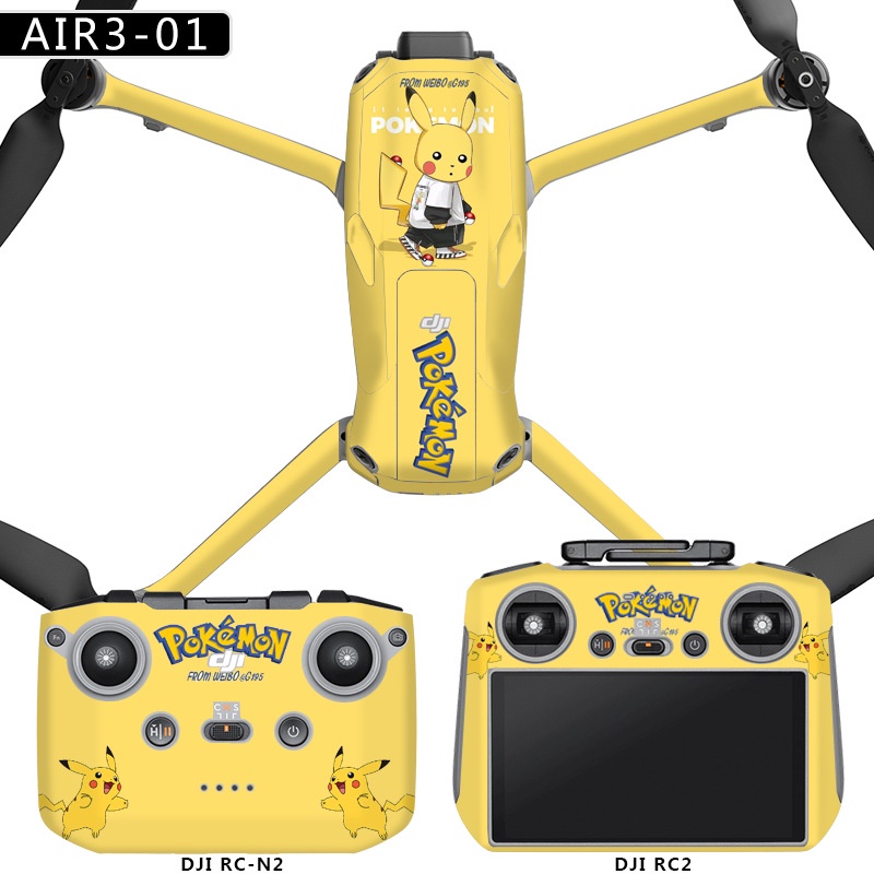 Thích hợp cho dji air 3 stickers rc2 với màn hình rc n2 điều khiển từ xa phim không thấm nước hoa văn chống xước-miếng dán màu