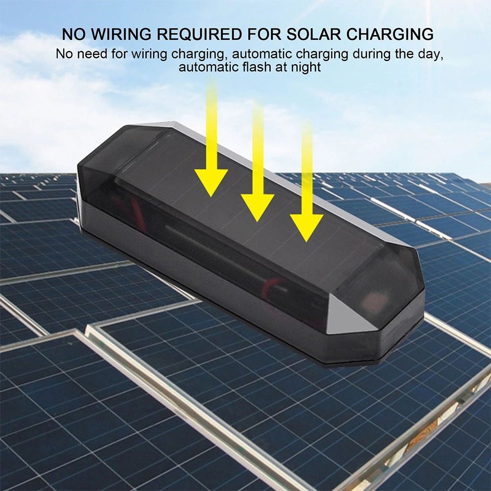 Đèn led ô tô chạy bằng năng lượng mặt trời đèn cảnh báo nhỏ mô phỏng đèn an ninh cho xe van đuôi đèn chống nhấp nháy phía sau đèn cảnh báo