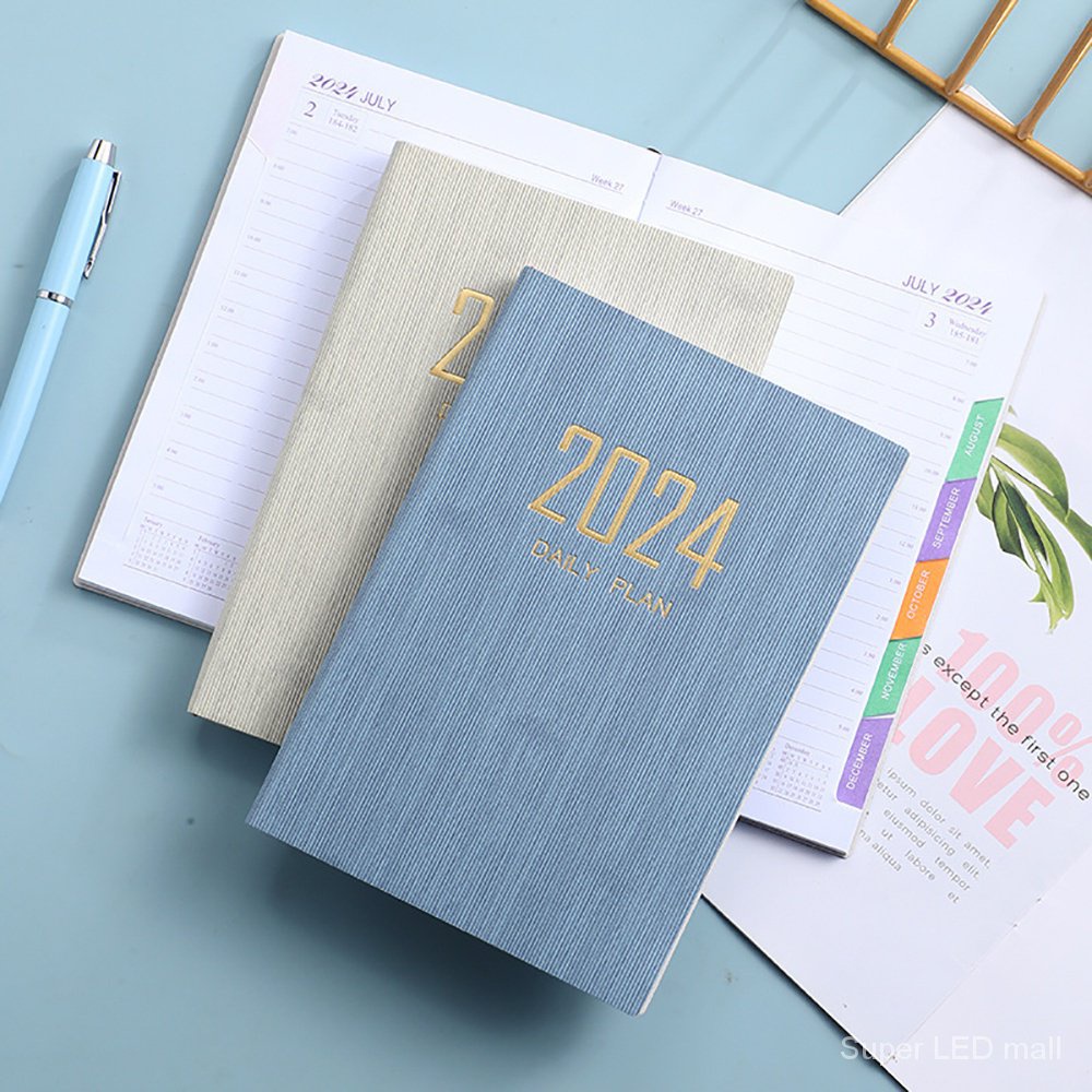 2024 a5 notebook 365 days portable pocket notepad daily weekly agenda planner văn phòng phẩm đồ dùng học tập văn phòng snfk