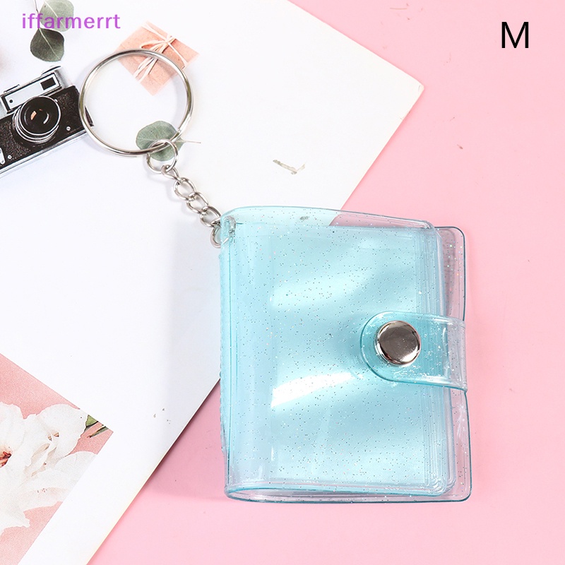 Album Đựng Ảnh 1 / 2 inch 16 Ngăn mini Bằng pvc Đính Kim Sa