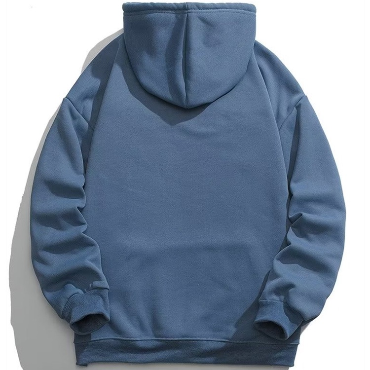 Áo hoodie Tay Dài Dáng Rộng Màu Trơn Phong Cách Thời Trang Hàn Quốc Cho Nam Giới