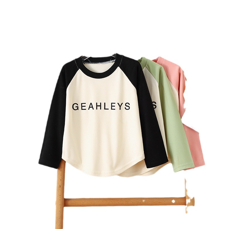 Áo Thun Tay Dài Cổ Tròn Phong Cách Đức Thời Trang Thu Đông Cho Bé Gái 70-160cm