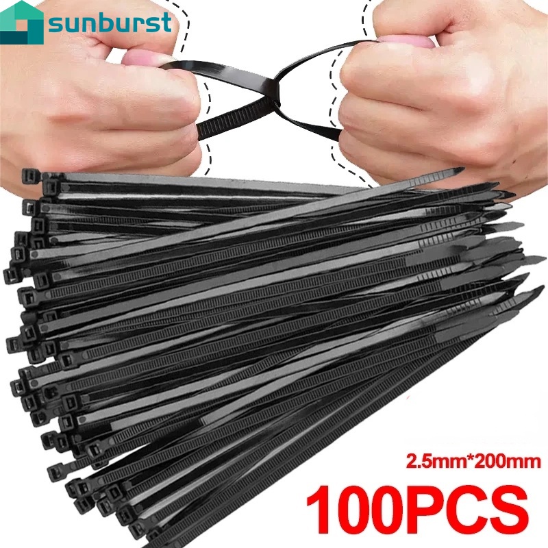 100 cái cho văn phòng tại nhà vườn ngoài trời / đa chức năng dây buộc cáp nylon tự khóa / dây cáp nhựa buộc cố định tổ chức / dây buộc vòng cực mạnh