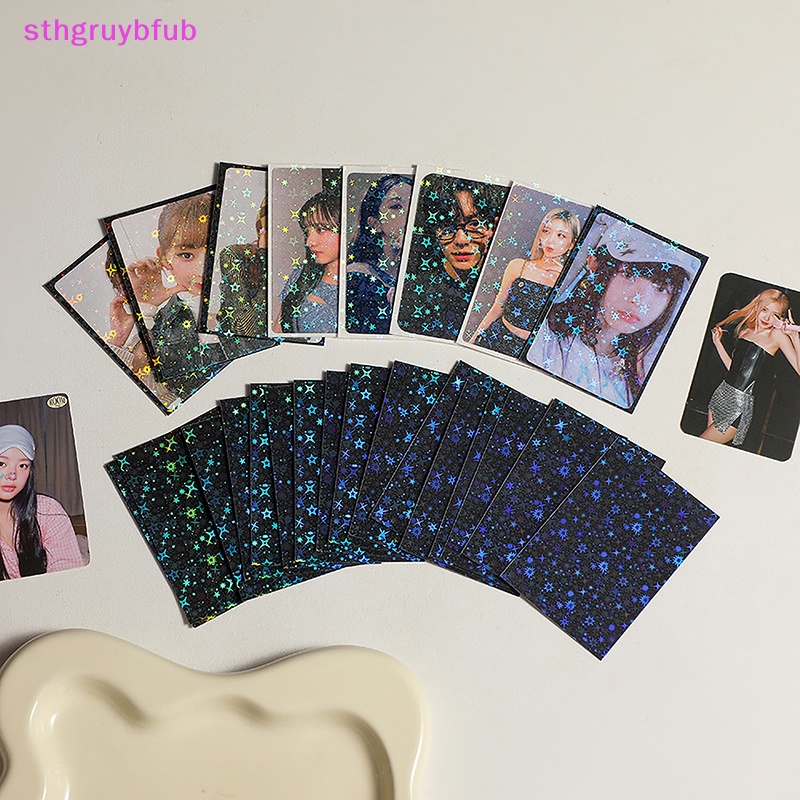 Sthb 50 cái / gói thẻ ảnh ngôi sao lấp lánh hộp đựng bảo vệ túi đựng màu kpop idol card photocard sleeves vn