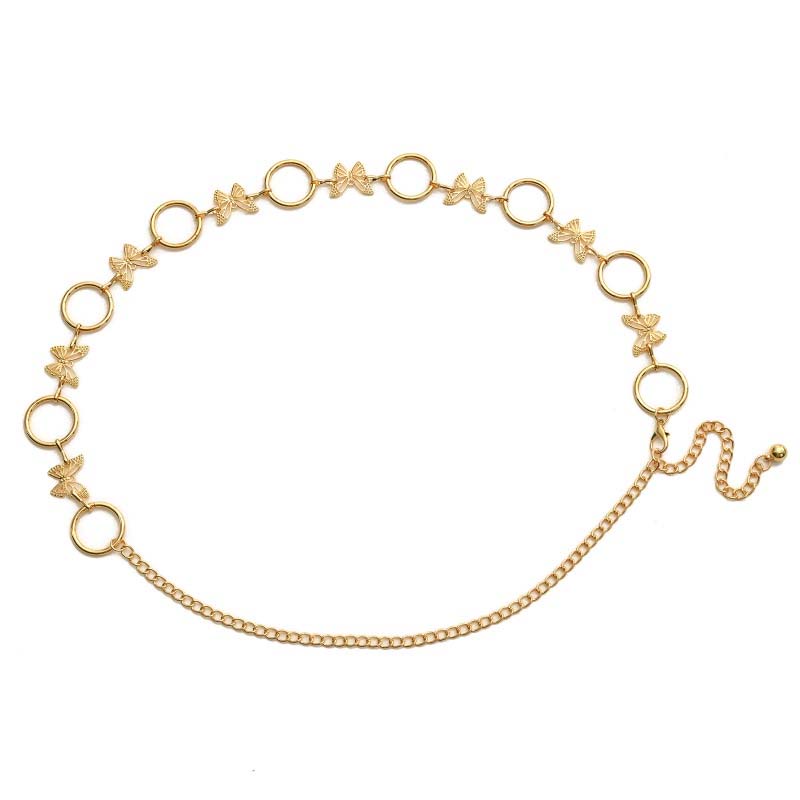 Dây Xích Đeo Thắt Lưng 12 Kiểu Có Đính Đá Hình Bướm Cho Nữ