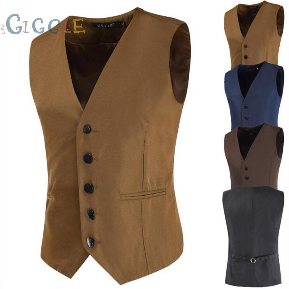 Slim Fit Vest Outwear Sleeveless Coat Slim Fit Tops Uxedo Waistcoat Vest Wedding