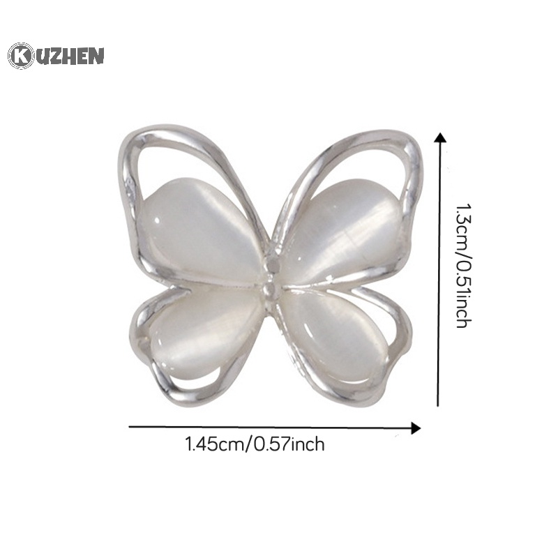 Kuzhen 5 cái thiết kế mới bướm rỗng móng tay ch đồ trang sức 14,5x13mm bướm móng tay hợp kim thạch cho móng tay nguồn cung cấp 3d nóng