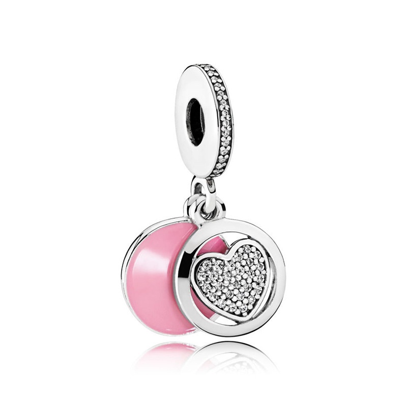 Pandora ngày lễ tình nhân vòng tay tự làm hạt màu đỏ món quà tình yêu cho nam và nữ