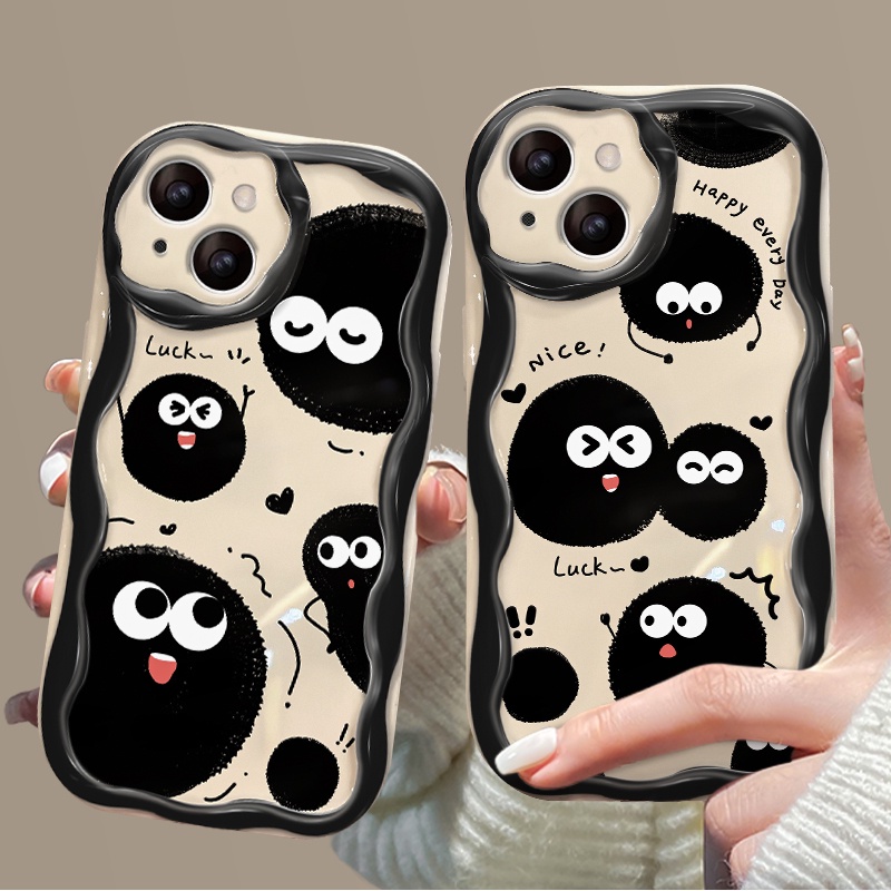 Happy briquette soft case cho iphone11 12 13 14 pro max iphonex xr xs max se iphone 7 plus 8 plus drop-proof phone case