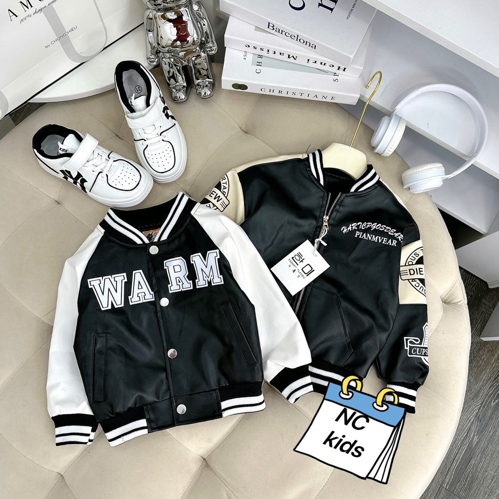 SIZE ĐẠI 8-28KG: ÁO KHOÁC DA 23 KIỂU DÁNG KHỎE KHOẮN CHO BÉ TRAI- AKD23