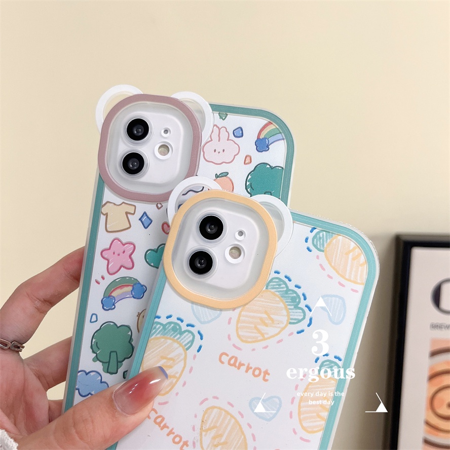 Ốp Điện Thoại Mềm In Hình Thú Hoạt Hình Dễ Thương Cho IPhone 14 13 12 11 Pro Max SE2020 X XR Xs Max 7 8 6 6s Plus