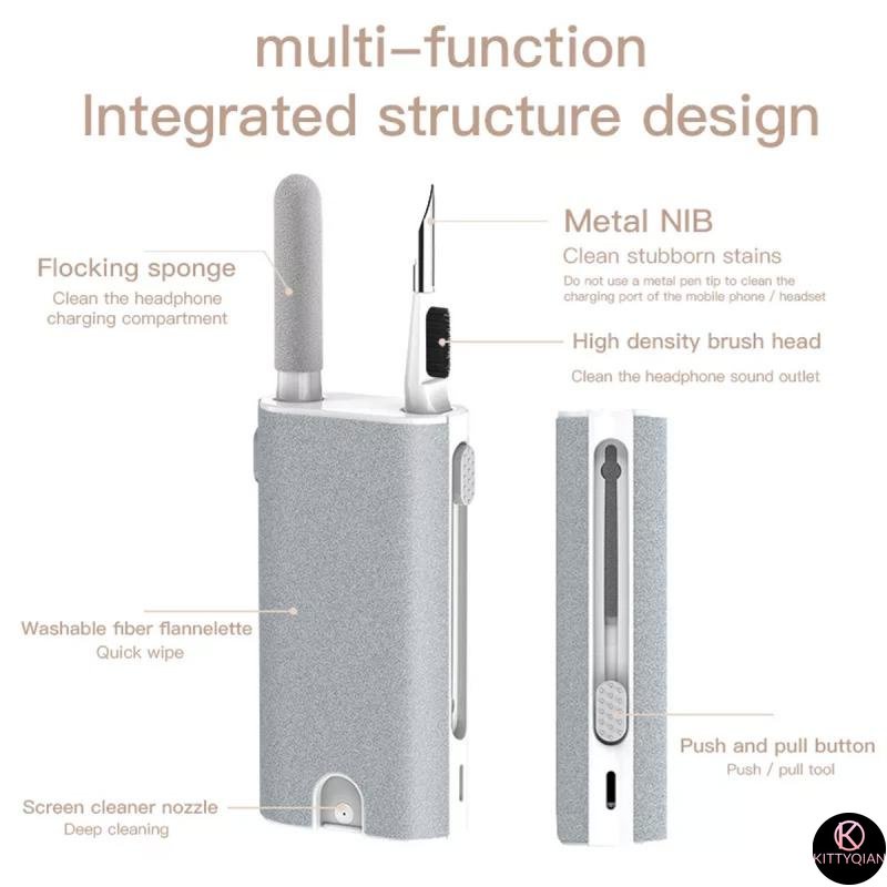 Bộ Dụng Cụ Vệ Sinh Màn Hình Điện Thoại / Máy Tính Bảng / Laptop 5 Trong 1 Đa Năng