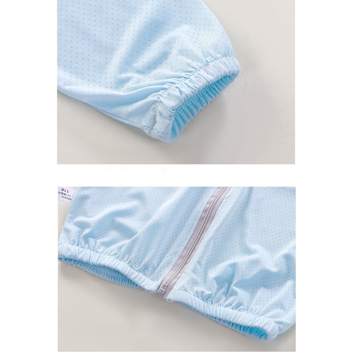 Áo Khoác Cardigan Chống Nắng Bằng Lụa Lạnh Thoáng Khí Kích Thước 80-150cm Dành Cho Bé Trai Và Bé Gái