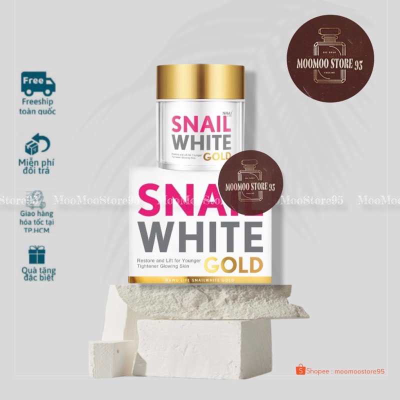 -𝐌𝐨𝐨𝐌𝐨𝐨- KEM DƯỠNG DA MẶT BAN ĐÊM ỐC SÊN GOLD  dành cho mặt 50ml CUẢ CÔNG TY NAMU LIFE  [ Hàng chính hãng ]