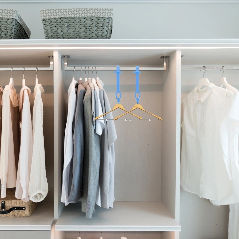 Set 10 Móc Treo Quần Áo Bằng Silicone Co Giãn Chịu Lực Tốt Chống Trượt