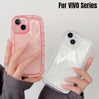 Ốp Điện Thoại Túi Khí Màu Kẹo Bảo Vệ Camera Cho VIVO V25 V23 V20 S1 Pro V25E V23E Y91C Y1S Y93 Y91i Y95