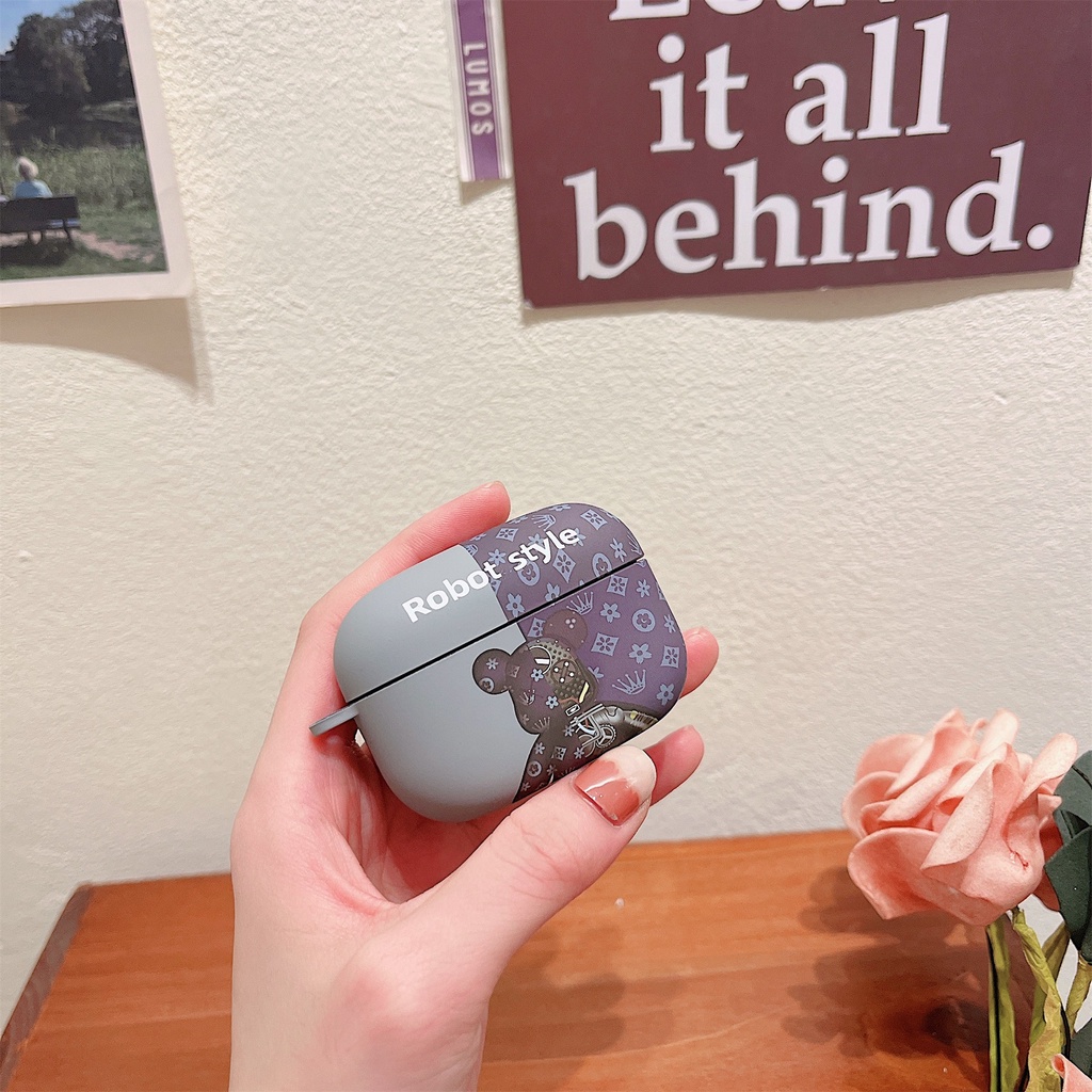 Vỏ Bảo Vệ Hộp Sạc Tai Nghe bluetooth Không Dây Sony LinkBuds S WF-LS900N Hình Gấu Hoạt Hình Dễ Thương Kèm Móc Treo Tiện Dụng