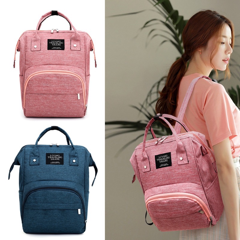 Fancy Ba Lô Vải Oxford Sức Chứa Lớn Đa Năng Chống Thấm Nước Cho Mẹ Bỉm Sữa