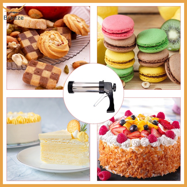 Bộ Dụng Cụ Làm Bánh Quy 13 Đĩa Và 8 Đầu Phun Bằng Thép Không Gỉ